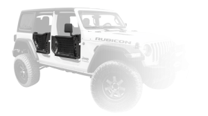 Jeep Wrangler Trail Doors - Rear - Body Armor 4x4 - GEN 3 Body Armor - Black - `18-`21